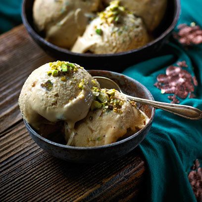 Cardamom chai kulfi. For the full recipe, click the picture or visit RedOnline.co.uk Literature Recipes, Edwardian Food, Bridgerton Recipes, Geeky Recipes, Feast Of Starlight, Nerdy Food, Literary Food, Butterbeer Ice Cream, Cinema Food