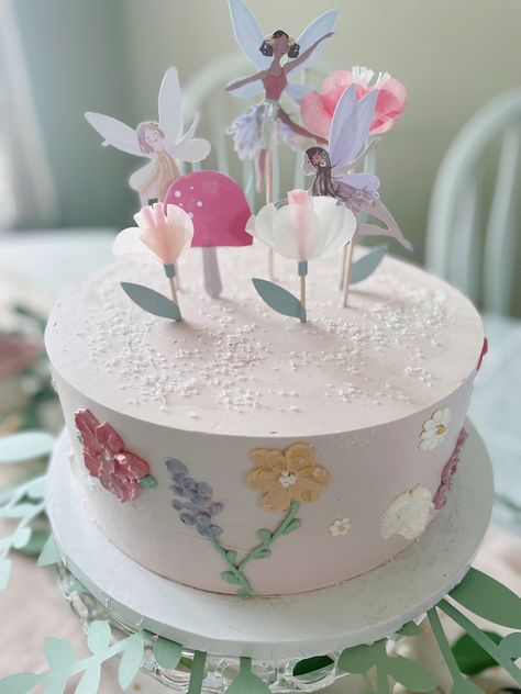 Fairy Birthday Cake Ideas Simple, Fairy Smash Cake Ideas, Birthday Cake Fairy, Fairy Birthday Cake Ideas, Fairy Cakes For Girls Birthday, Fairy And Butterfly Cake, Fairy Smash Cake, Pink Fairy Birthday Cake, Fairy First Birthday Cake