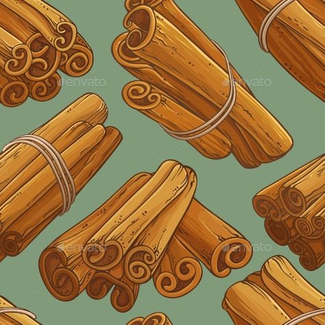 Cinnamon Vector Pattern cinnamon sticks vector pattern on color background #Cinnamon, #Vector, #Pattern Cinnamon Background, Logo Club, Design Apps, Ceylon Cinnamon, Fruit Illustration, Cinnamon Buns, Color Background, Vector Pattern, Logo Icons