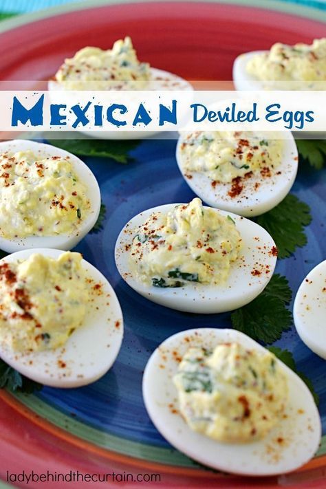 Mexican Deviled Eggs: Take these Mexican Deviled Eggs to any party and watch them disappear!  With wonderful flavors like jalapenos, cilantro and cumin.  These Mexican Deviled Eggs would be perfect for your next Fiesta Celebration! Mexican Deviled Eggs, Devilled Eggs Recipe Best, Devilled Eggs, Best Deviled Eggs, Bacon Deviled Eggs, Bowl Party Food, Deviled Eggs Recipe, Superbowl Party Food, Game Day Food