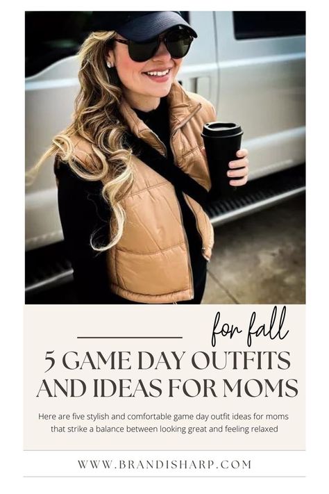 Fall sports season is here, and so are these 5 fall outfits that are perfect for game day. From casual to chic, these looks will ensure you're the best-dressed fan in the crowd. No matter which school you attend, you can pull inspiration from any of these ideas to style a game day outfit! #FootballOutfits #FallFashion #WomensStyle #GameDayLooks #AutumnOutfits Football Mom Outfits Fall, Fall Baseball Mom Outfit, What To Wear To A Cold Football Game, Game Day Outfit Over 40, Fall Tailgate Outfit Football, Cold Weather Football Outfit, Winter College Game Day Outfit, Tailgating Outfits For Women, Cold Weather Tailgate Outfit