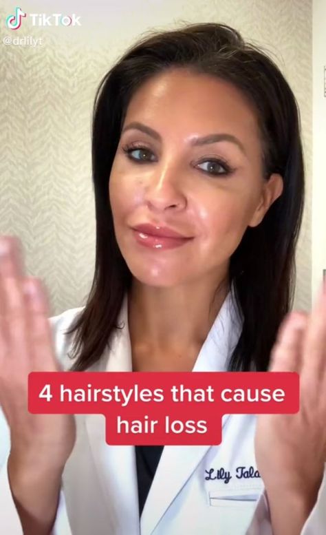 IF you have long hair and it’s started falling out randomly – one surprising cause might be the hair styles you are putting it in.  A medical cosmetic has revealed there are four common hairstyles that people are doing, which is surprisingly causing bald patches.  Dr. Lily Talakoub shared a video with her 50.4k TikTok […] Common Hairstyles, Make Hair Longer, Medical Cosmetic, 4 Hairstyles, Traction Alopecia, Hair Doctor, Ballerina Bun, Bald Patches, High Ponytails