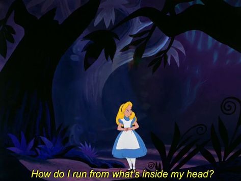 Inside My Head, Alice In Wonderland Aesthetic, Images Disney, Alice And Wonderland Quotes, Wonderland Quotes, Karakter Disney, Film Disney, Film Quotes, Disney Aesthetic