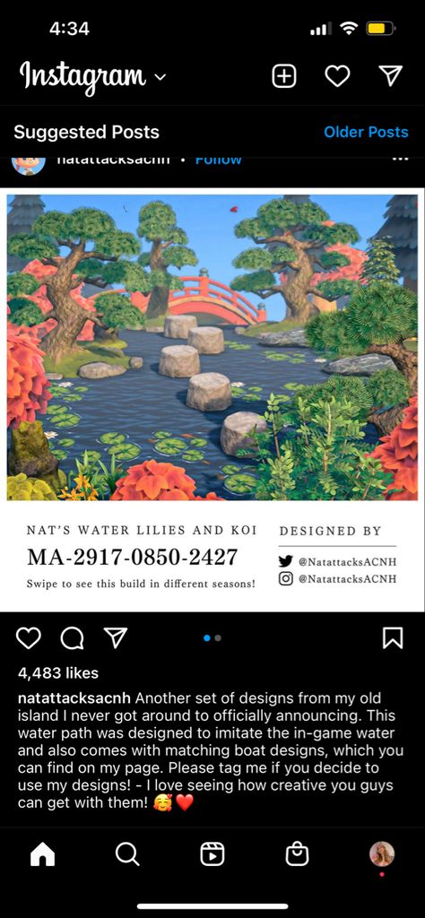 Water Animal Crossing Code, Acnh Lake Design Code, Water Acnh Design, Acnh Ocean Code, Animal Crossing Water Code, Acnh Tide Pool Design, Water Design Acnh, Acnh Water Path Code, Water Island Acnh