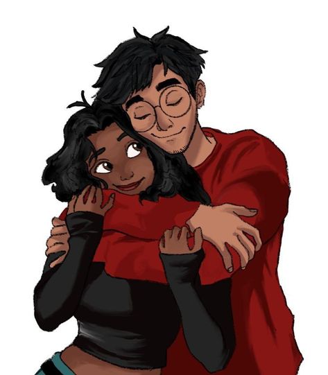 Black And Mexican Couples Art, Biracial Anime Couple, Black And Asian Couples Art, Bwam Ambw Couples Art, Biracial Couples Matching Pfp, Interracial Couple Cartoon Aesthetic, Interracial Couple Drawing, Black Couple Cartoon Romantic, Ambw Couples Art