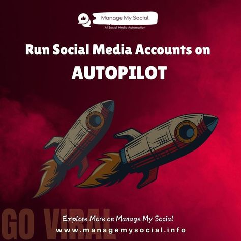 Autopilot Your Social Media Accounts with Manage My Social.
Let Manage My Social's automation service take the load off! Our team will streamline your posting schedule and boost engagement. 

Email: info@managemysocial.info
Website: www.managemysocial.info

#SocialMediaManagement #DigitalMarketing #OnlinePresence #leads #BusinessGrowth #leadgeneration #marketing #automatesocialmedia #socialmediaautomation Posting Schedule, Social Media Automation, Social Media Accounts, Online Presence, Lead Generation, Business Growth, Social Media Manager, Accounting, Digital Marketing