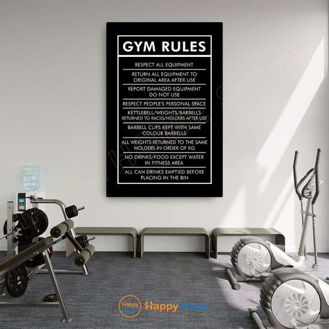 New! Gym Rules Wall Art Workout Room Decor Gym Poster Fitness Sign Prints Decor -PA79 was just added to eBay. Check it out! #eBay #eBaySeller Gym Rules Poster, Gym Motivational Quotes, Gym Rules, Art Workout, Workout Room Decor, Quotes Canvas, Gym Poster, Workout Room, Boxing Gym