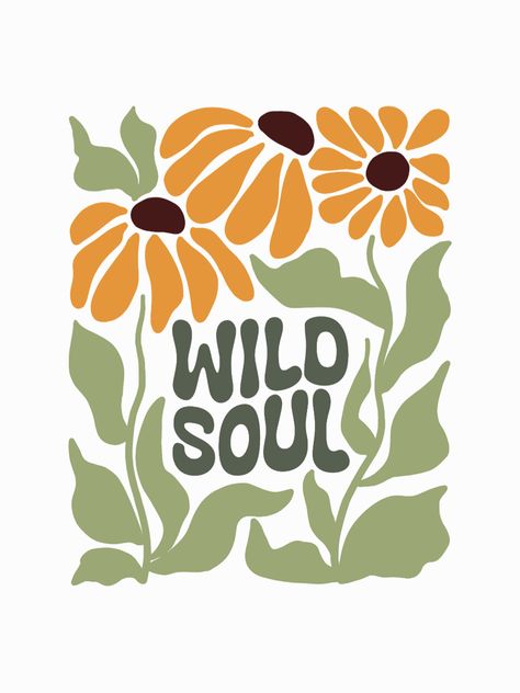 A sophisticated and distinctive work of art. Wild boho flowers decorate the place as you wish, with the touch of a creative artist. Boho Graphic Design, Decorated Tote Bags, Sublimacion Ideas, Rock Painting Patterns, Boho Flowers, Sunflower Art, Graphic Tshirt Design, Vintage Oil Painting, Nature Illustration