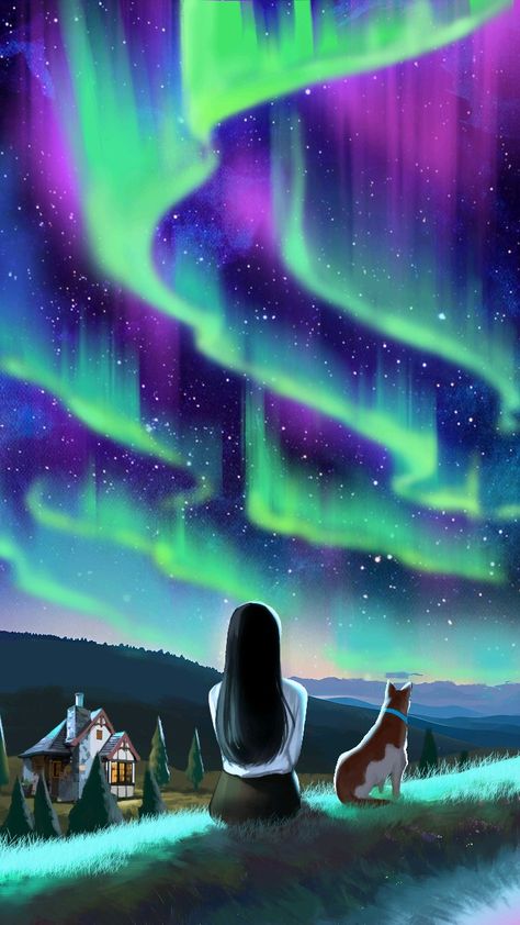 Northern Lights Tattoo, Aurora Borealis Painting, Aurora Borealis Art, Northern Lights Art, Aurora Sky, Northern Lights Painting, Aurora Borealis Northern Lights, Easy Canvas Art, Poster Drawing