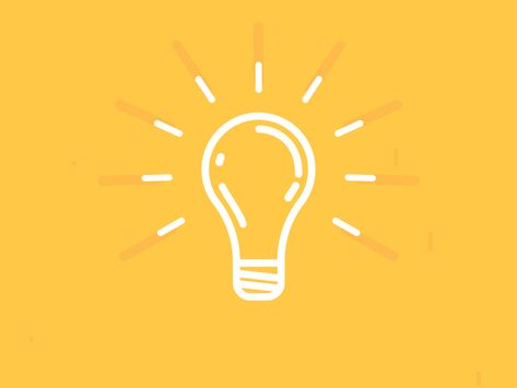 Lightbulb - Icon Animation Icon Motion Graphics, Simple Gifs Motion Graphics, Aftereffects Motion Graphics, Simple Motion Graphics Animation, Motion Graphic Elements, Yellow Animation, Icon Animation Motion Graphics, Bulb Animation, Lightbulb Icon