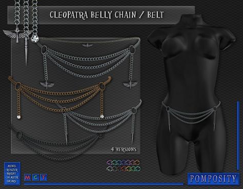 cleopatra belly chain Sims 4 Cc Goth, Sims Accessories, Sim4 Cc, Female Sims, Sims 4 Piercings, Sims 4 Traits, Character Wardrobe, Thigh Chain, The Sims 4 Packs