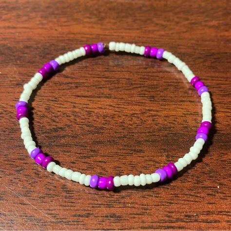 Bracelets Kids, Clay Bracelets, Clay Bracelet, Seed Bead Bracelet, Small Beads, Purple Necklace, Bracelet Ideas, Seed Bead Bracelets, Bead Patterns