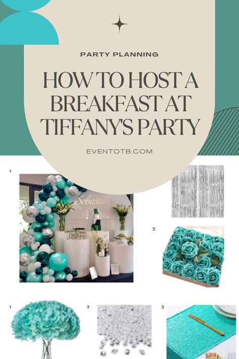 Breakfast At Tiffany’s Party Decor, Breakfast At Tiffany's Brunch, Breakfast At Tiffany’s Sweet 16, Tiffany’s Birthday Theme, Breakfast At Tiffany’s Brunch Ideas, Breakfast At Tiffanys Brunch Party Ideas, Breakfast At Tiffany's Bachelorette, Tiffany Themed Party, Breakfast At Tiffany's Decor