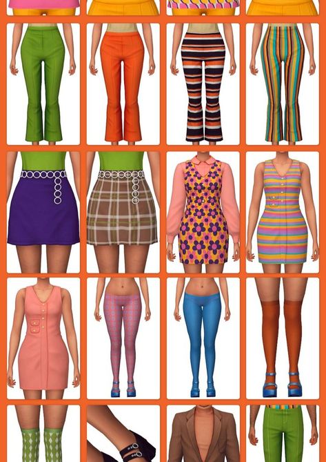 Sims 4 Cc 60s Clothes, 60s Clothes, Back To The 60s, 60s Clothing, 1960s Outfits, The Sims 4 Packs, Sims 4 Mm Cc, Sims 4 Cc Folder, Play Sims