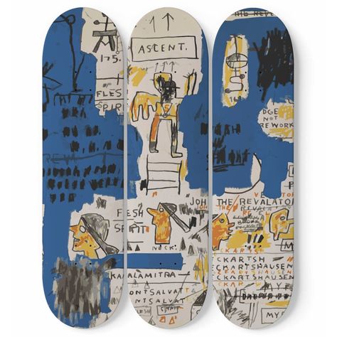 Jean Michel Basquiat - Ascent - 3-piece Skateboard Wall Art | acrylic painting food
, kitchen artwork painting
, kitchen artwork painting
, acrylic painting kitchen art
, oil painting food
, kitchen paintings art wall decor
, kitchen paintings art wall decor bohemian
, fruit wall art
, fruit art print
, fruit painting prints
, abstract fruit painting
, fruit canvas painting Basquiat Inspired, Painted Skateboard, Art Skateboard, Headboard Art, Basquiat Art, Skateboard Wall, Skateboard Art Design, Skateboard Wall Art, Urban Wall Art