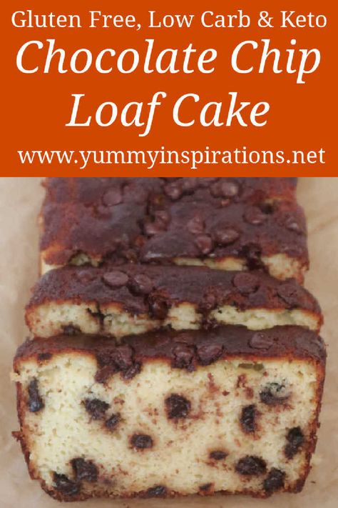 Chocolate Chip Loaf Cake Recipe – Best Easy Simple Gluten Free, Low Carb & Keto Pound Cake Bread With Yogurt and Coconut Flour – with the video. Bread With Yogurt, Chocolate Chip Loaf Cake, Chocolate Chip Loaf, Cheap Desserts, Chocolate Chip Pound Cake, Easy Pound Cake, Baking With Coconut Flour, Keto Baking, Loaf Cake Recipes