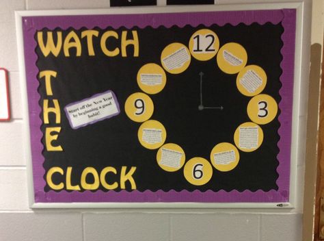 Time management bulletin board! Clock with different tips where the numbers would be! #reslife Time Management Bulletin Board, Res Life Bulletin Boards, Bulletin Ideas, Success Board, Work Bulletin Boards, Interactive Bulletin Boards, Ra Bulletins, Halloween Bulletin Boards, Ra Boards