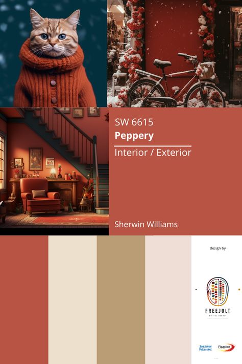 🔥✨ Ignite Holiday Cheer with SW 6615 Peppery! 🎁🧡 Unwrap the vibrant warmth of this Sherwin Williams orange to add a pop of festive joy to your December decor. #PepperyHues #FestiveSeason #SherwinWilliams Sherwin Williams Peppery, Sherwin Williams Orange, Sherwin Williams Living Room, Paint 2024, December Decor, Rainbow Connection, Master Bed, Master Bedding, Sherwin Williams