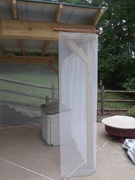 Patty's DIY White Mosquito Curtains – Mosquito Nets USA Mosquito Netting Patio Diy, Mosquito Netting Patio, Mosquito Net Diy, Porch Projects, Patio Under Decks, Metal Gazebo, Outdoor Yard Ideas, Screened In Porch Diy, Mosquito Curtains