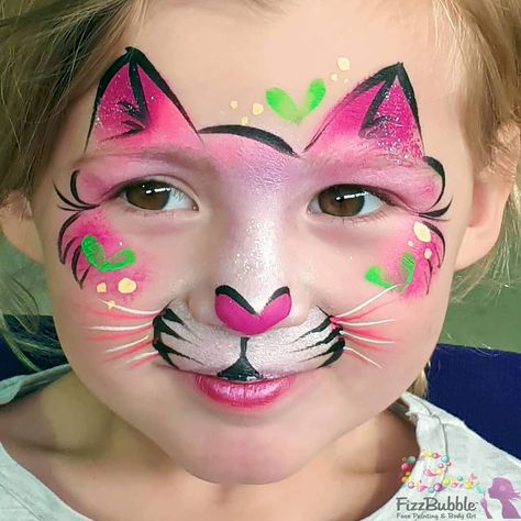 Jo Bertram on Instagram: “A simple kitty cat for those tiny little faces. Swipe left for the mirror moment ❤ (Inspired by @paintmegreen )  #fizzbubble #facepaint…” Cat Face Paint Easy, Cat Face Painting, Cat Face Paint, Face Art Painting, Kitty Face Paint, Animal Face Paintings, Face Painting Tips, Face Painting Tutorials, Face Painting Easy