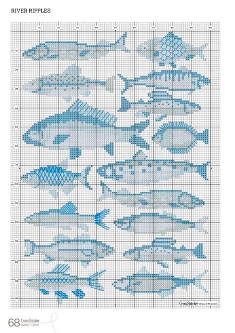 Fish Tapestry Crochet, Fish Diagram, Fish Craft, Cross Stitch Sea, Crochet Fish, Colorwork Knitting, Plastic Mesh, Pixel Crochet, Tapestry Crochet Patterns