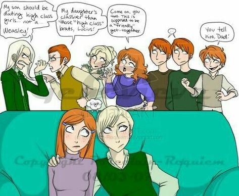 Draco X Ginny Fanart, Draco X Ginny, Ginny X Draco, Drinny Fan Art, Draco Ginny, Ginny And Draco, Ginny Weasley Fan Art, Draco And Ginny, Scorpius And Rose