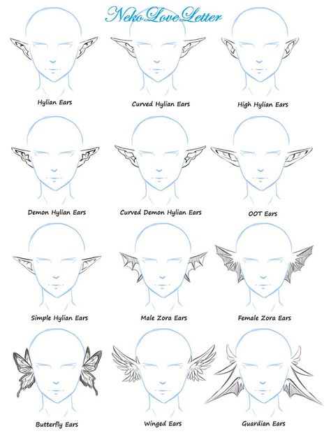 Elf Drawings, How To Draw Ears, Výtvarné Reference, Fantasy Drawings, Elf Ears, Tapeta Galaxie, Gambar Figur, Concept Art Drawing, Poses References