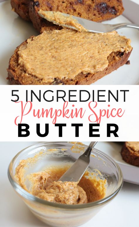 If you find yourself this Fall season with extra pumpkin puree to spare, whip up some of this pumpkin spice butter to add a warm autumn feel to your toast! | Simple Pumpkin Dessert Recipes | Easy Pumpkin Butter |  Pumpkin Spice Butter | Pumpkin Pie Butter | Pumpkin Spread | Pumpkin Bread Topping