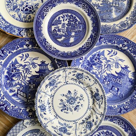 Mix& match side plates in various sizes and designs. 1-Burleigh Ware Willow plate 21cm/8.3 (x2) 2-Hales Hancock & Godwin Eagle plate 22.5cm/9" 🌟 SOLD 🌟 3-Johnson Bros Indies Plate 17.5cm/6.8" 4-Alfread Meakin Willow plate 17.5cm/6.8" (x2) 5-English Ironstone Tableware willow plate 22cm/8.7" 6-Wood&Sons Yuan plate 17cm/6.5" (x2) All in good condition. £4 per plate plus postage #antiqueandvintagebynes #tablestyling #tablescape Vintage China Plates, Demon Tattoo, Old Plates, Johnson Bros, China Plates, Cute Cups, Blue Plates, Side Plates, Vintage China