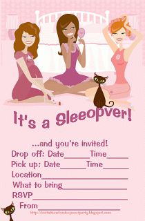 FREE SLUMBER PARTY INVATATIONS for sleepover Party Sleepover Ideas, Sleepover Invitation, Slumber Party Invitations, Sleepover Invitations, Party Sleepover, Girl Sleepover, Bday Invitations, Sleepover Games, Sleepover Things To Do