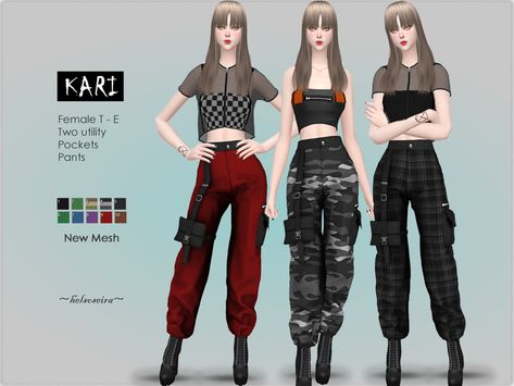 Sims 4 Cc Female Cargo Pants, Sims4 Cargo Pants, Sims Cargo Pants, Cargo Pants Sims 4 Cc, Sims 4 Cargo Pants, Sims 4 Cc Cargo Pants, Sims 4 Cc Goth, Cyberpunk Pants, Grunge Pants