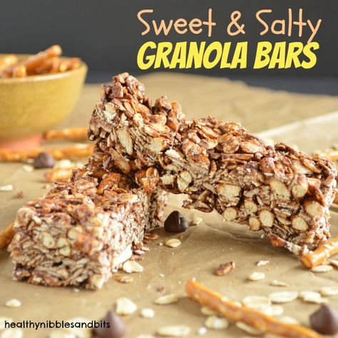 Sweet and Salty Granola Bars Sweet And Salty Granola Bars, Healthy Crunchy Granola Bars, Granola Bar Food Photography, Healthy Nuts And Seeds Granola Bars, Sugar Substitutes For Baking, Almond Granola Bars, Belly Full Granola Bars, Salty Granola, Healthy Nibbles