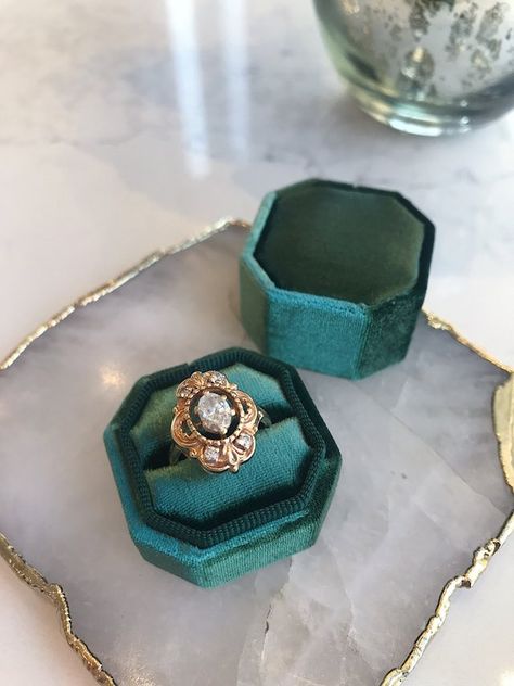 Green Ring Box, Velvet Ring Box Wedding, Ring Box Proposal, Personalized Ring Box, Antique Ring Box, Ring Box Wedding, Proposal Ring Box, Velvet Ring Box, Green Rings