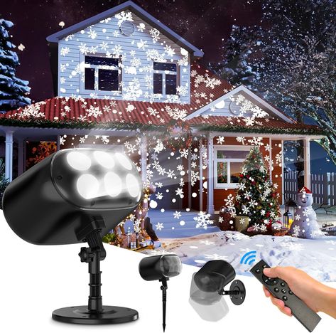 2024 Falling Snowflake Projector w/Remote丨Six-Tube Christmas Projector Lights Outdoor Waterproof IP65丨LED Projection Christmas Lights Outdoor丨Indoor & Outdoor Christmas Decorations for House Christmas Projector Lights Outdoor, Decorations For House, Modern Chic Decor, Christmas Lights Outdoor, Christmas Projector, Festive Table Setting, Fun Christmas Decorations, Green Theme, Outdoor Christmas Lights