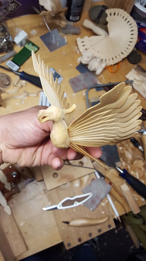 Phoenix Fan Carving – Tony's Fan Carving Bird Carving, Wood Carving Art, Whittling, Wood Carving, Bird Art, Fan, Woodworking, Birds, Carving