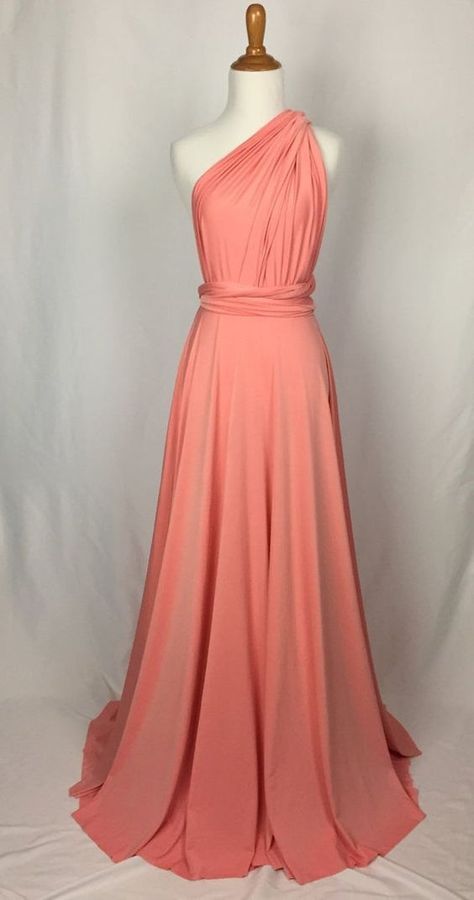 d961e9f236177d65d21100592edb0769desc48476855ri Peach Bridesmaid Dresses, Coral Bridesmaid, Multiway Dress, Coral Bridesmaid Dresses, Multi Way Dress, Short Dress Styles, Bridesmaid Dresses Prom, Convertible Dress, Infinity Dress