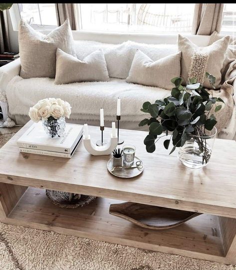 Fall Coffee Table Styling, Rectangle Table Decor, Modern Coffee Table Styling, Living Room French Country, Best Living Room Ideas, Coffee Table Decor Living Room, Decor Living Room Ideas, Easy Room Decor, Room Decor Living Room