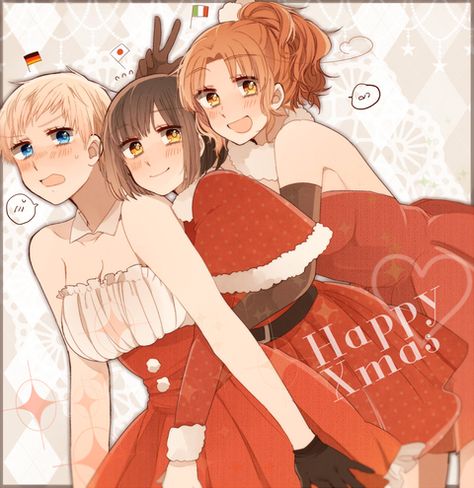 MERRY CHRISTMAS!! Nyo Germany, Hetalia Japan, Hetalia Cosplay, Hetalia Funny, Hetalia Anime, Pure Imagination, Hetalia Characters, Hetalia Ships, Hetalia Fanart