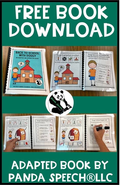 Free Interactive Books, School Supplies Target, Adapted Books Free, Free Boom Cards, School Objects, Toddler Speech, Language Games, Homeschool Preschool Activities, Instagram Community