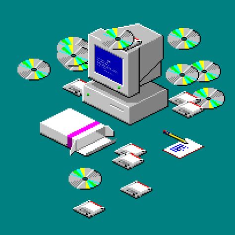 Not my pic. #00s #90s Pixel Art Gif, Interaktives Design, Old Computer, Windows 95, Vaporwave Art, Windows 98, 8 Bits, Vaporwave Aesthetic, Old Computers