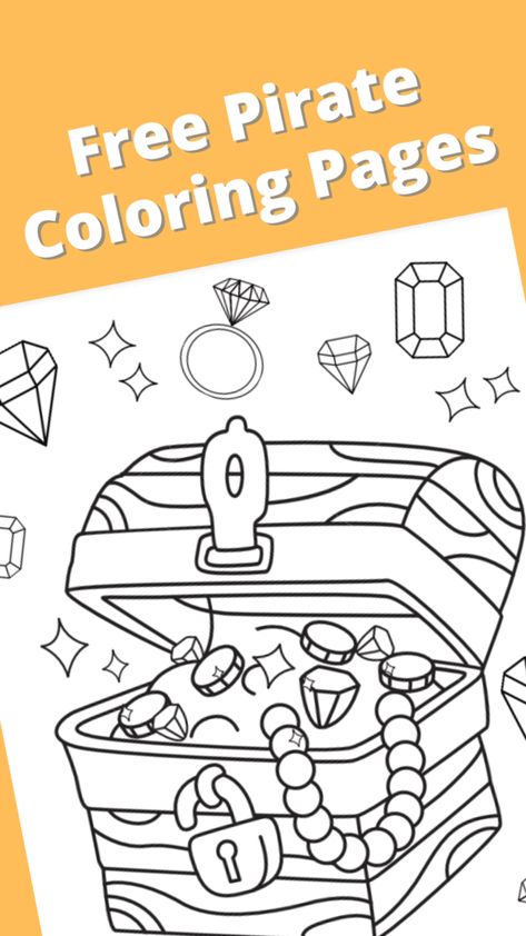 Round up your crew and set sail for adventure! Pirates are lots of fun and if your scallywags and buccaneers need some new activities to keep them busy this summer, we have some new fun and free pirate printables for your family to enjoy! With pirates, treasure, ships and more, these coloring pages provide lots of entertainment. Gather your crew for some coloring fun with these free printable pirate coloring pages for kids. Print these free pirate coloring pages for your family. Free Pirate Printables, Pirate Printables, Chicago Bears Colors, Chevron Diy, Pirate Pictures, Pirates Treasure, Pirate Coloring Pages, Pirate Activities, Printable Flower Coloring Pages