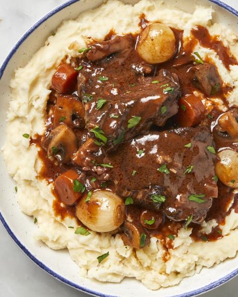 Beef Bourguignon Recipe | The Kitchn French Beef Stew, Beef Bourguignon Recipe, Beef Chuck Roast, Kitchen Smells, Minced Meat, Beef Recipes Easy, Beef Recipes For Dinner, Beef Steak, Beef Dishes