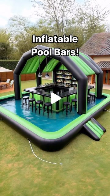 Inspiring Designs on Instagram: "Inflatable pool bars might be the greatest idea ever! 👏👏
#backyarddesign #poolparty" Backyard Pub, Pool Bars, In Ground Trampoline, Greyhound Art, Backyard Privacy, Sweet Ideas, Diy Backyard Landscaping, Fun Foods, Pool Bar