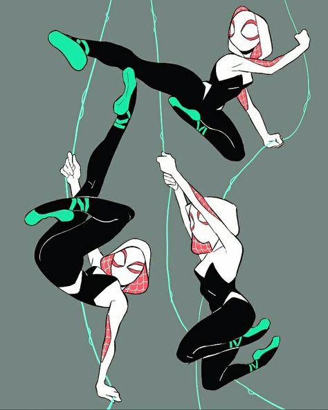 Spider Woman Poses, Spiderman Poses Reference Drawing, Spider Persona, Spiderman Suit, Spider Gwen Art, Spiderman Poses, Gambit X Men, Marvel Family, Marvel Spider Gwen