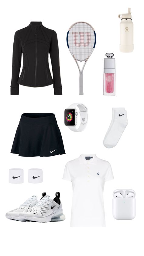 Tennis fit check Casual Athletic Outfits, Cute Tennis Outfit, Tennis Practice, Cute Golf Outfit, Lulu Outfits, Golf Attire Women, Tennis Outfit, Cute Gym Outfits, Golf Attire