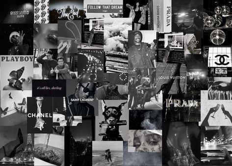 black and white designer rapper aesthetic collage ipad laptop tablet wallpaper iOS 14 Collage Wallpapers, Aesthetic Collage, Laptop, Wallpapers, Black And White, Collage, White, Black