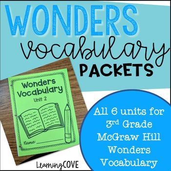 These packets are aligned to McGraw Hill Wonders vocabulary. The file contains all vocabulary words for units 1 - 6. Students can write the definitions and/or sentences. Check-out the preview for a detailed view. Wonders 2nd Grade Unit 1, Wonders 2nd Grade, Wonders Grade 4 Mcgraw Hill, Mcgraw Hill Wonders 2nd Grade, Wonders Reading Series 3rd Grade, Mcgraw Hill Wonders, Reading Wonders, Busy Teacher, Reading Corner