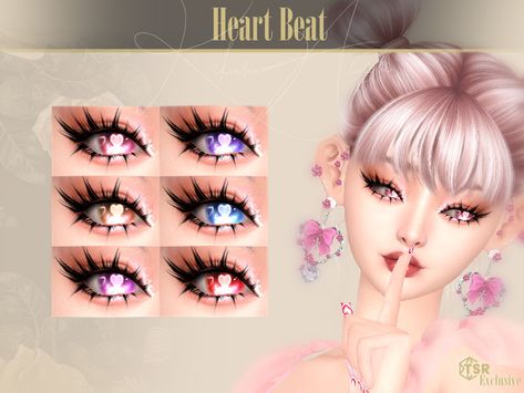 Sims 4 Cc Heart Makeup, Sims 4 Heart Makeup, Eye Contacts Sims 4, Anime Eyes Sims 4 Cc, Doll Eyes Sims 4 Cc, Heart Eyes Sims 4 Cc, Sims 4 Kawaii Accessories, Sims 4 Doll Eyes, Sims 4 Heart Eyes