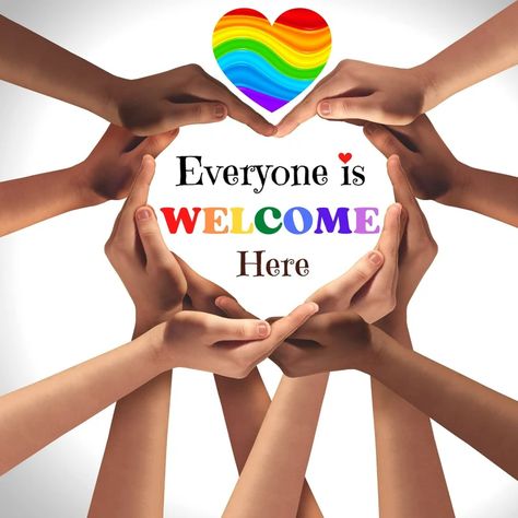 Everyone is Welcome Here Poster Holding Hands Inclusion - Etsy Canada Inclusive Art, Everyone Is Welcome Here, Diversity Poster, Welcome To The Group, Classroom Signs, Everyone Is Welcome, Community Space, Welcome Poster, Iconic Photos