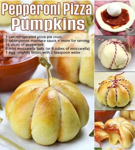 Pepperoni Pizza Pumpkins are great snack to share at a Halloween party. If you serve these cute pumpkin-shaped pumpkin pizzas at your Thanksgiving celebration you will impress all your guests for sure. Although these Pepperoni Pizza Pumpkins are technically an appetizer that’s great for parties and holiday events, they are great dinner for busy weeknights when you have absolutely no time for anything complicated. Themed Platters, Pizza Bites Appetizer, Homemade Pizza Bites, Pie Crust Pizza, Pepperoni Pizza Bites, Mini Pizza Bites, Pumpkin Pizza, Pizza Ball, Halloween Fest